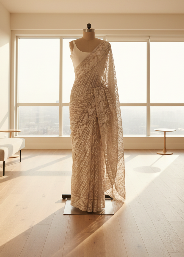 Mrinalini Jamdani Cotton Saree