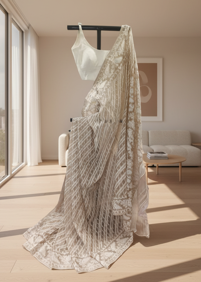 Mrinalini Jamdani Cotton Saree