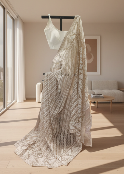 Mrinalini Jamdani Cotton Saree