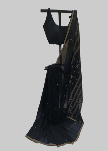 Ira Black Cotton Saree
