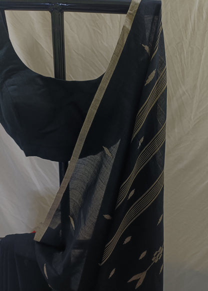 Ira Black Cotton Saree