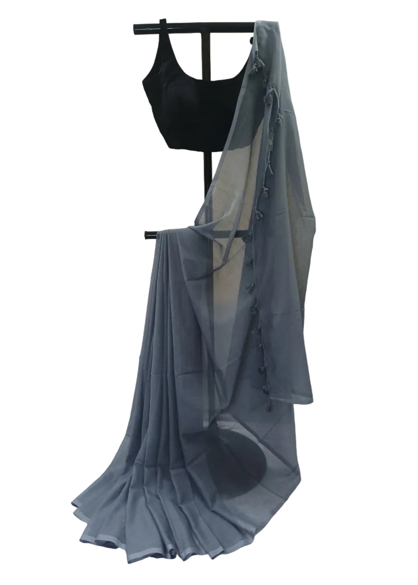 Aashi Grey Mul Cotton Saree
