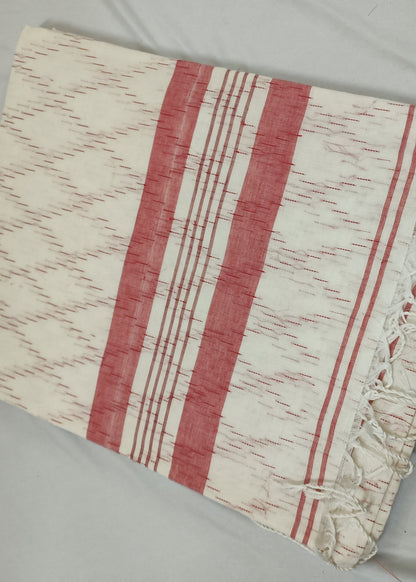 Kumud Ivory Cotton Saree