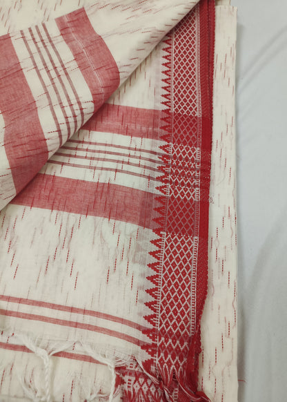 Kumud Ivory Cotton Saree