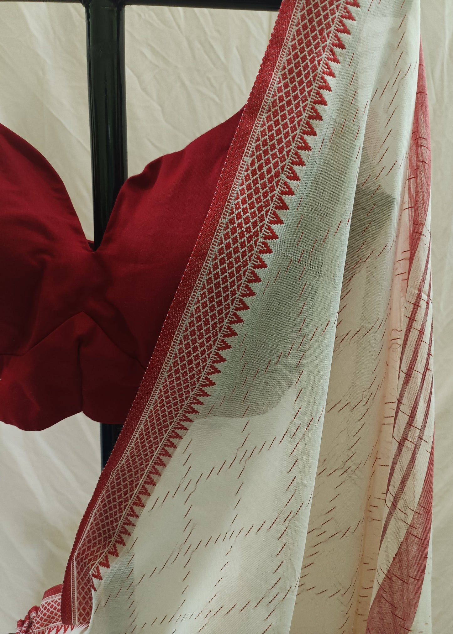 Kumud Ivory Cotton Saree