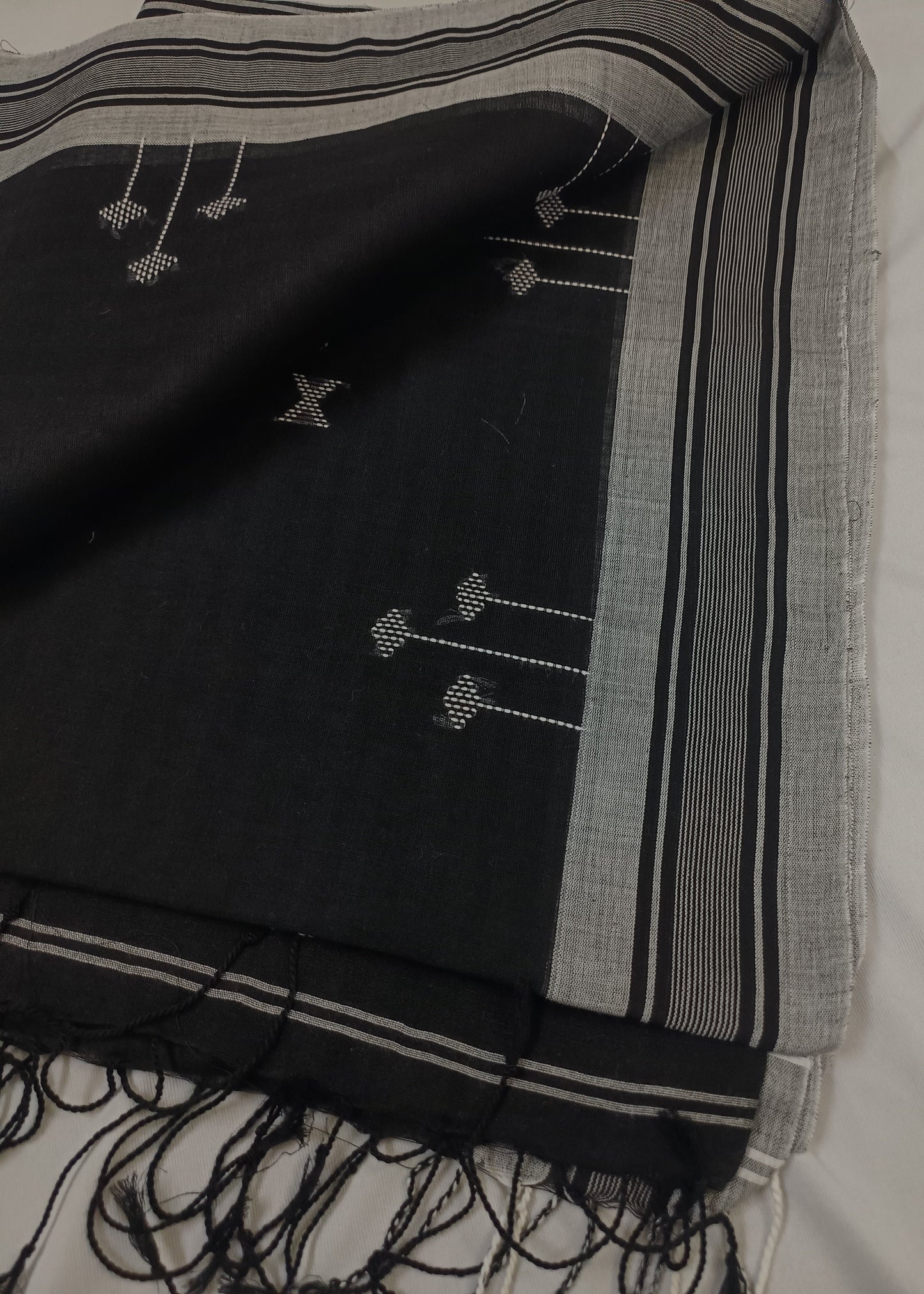 Nishita Black Cotton Saree