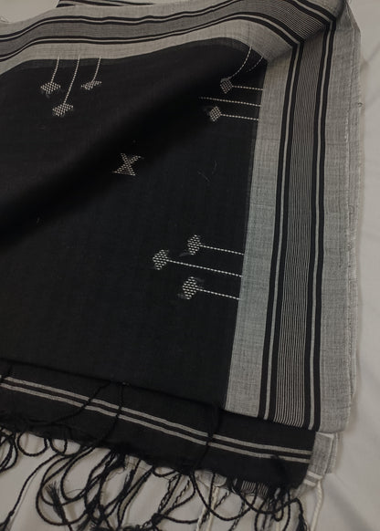 Nishita Black Cotton Saree