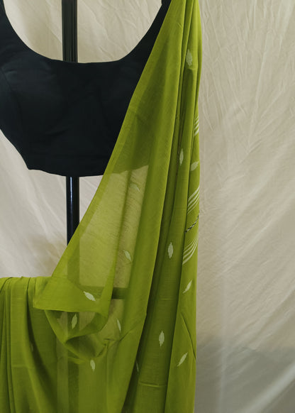 Harita Green Cotton Saree