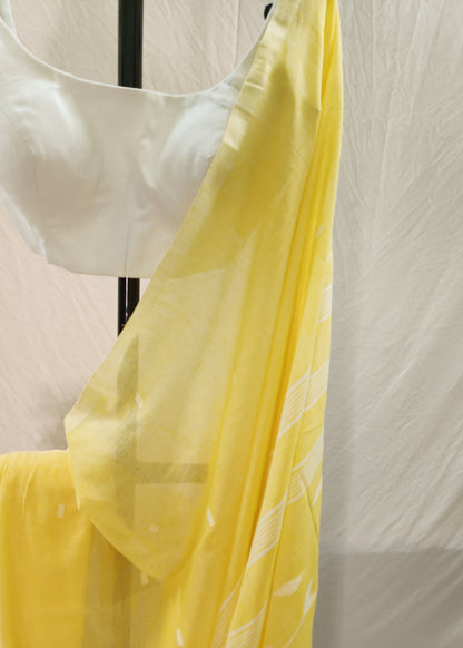 Prabha Yellow Cotton Saree