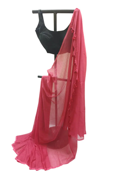 Gulnaar Rose Mul Cotton Saree