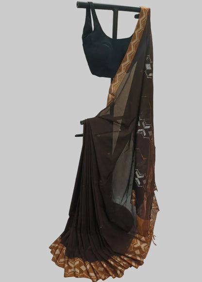 Kaashvi Espresso Linen Saree