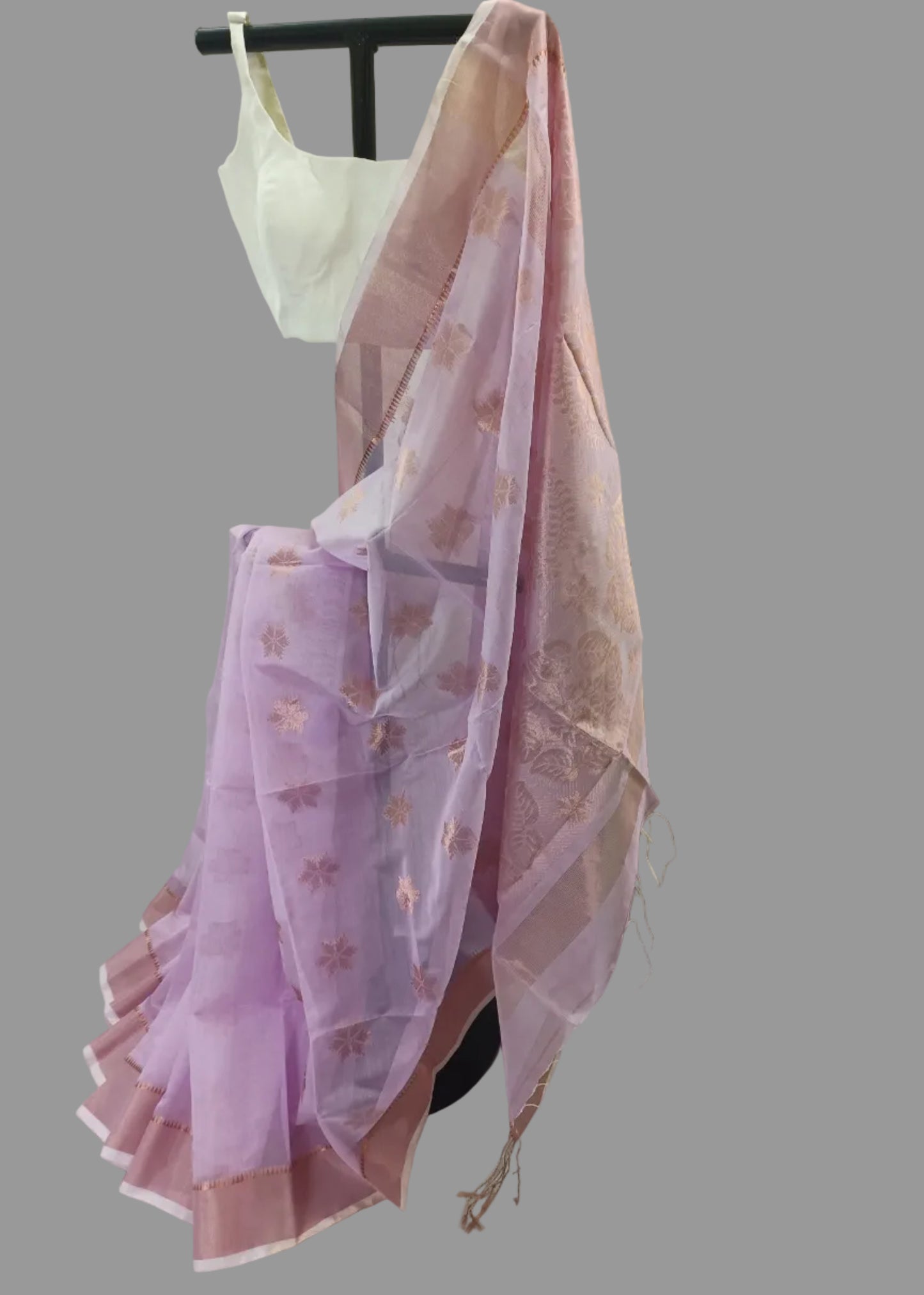 Vanya Blush Pink Linen Saree