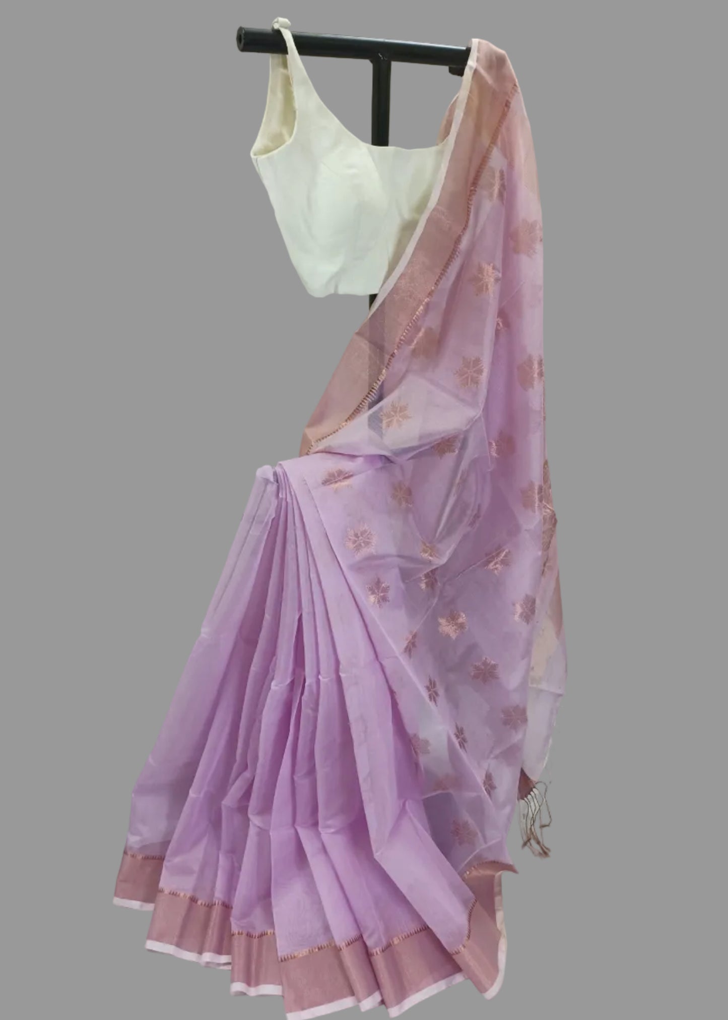 Vanya Blush Pink Linen Saree