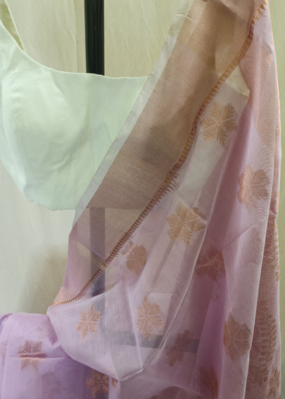 Vanya Blush Pink Linen Saree