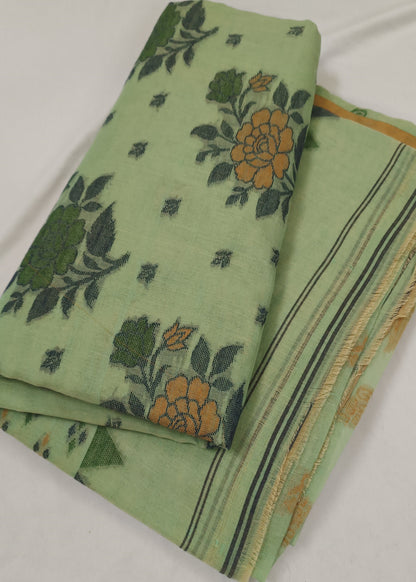 Vaidhehi Mint Cotton Saree