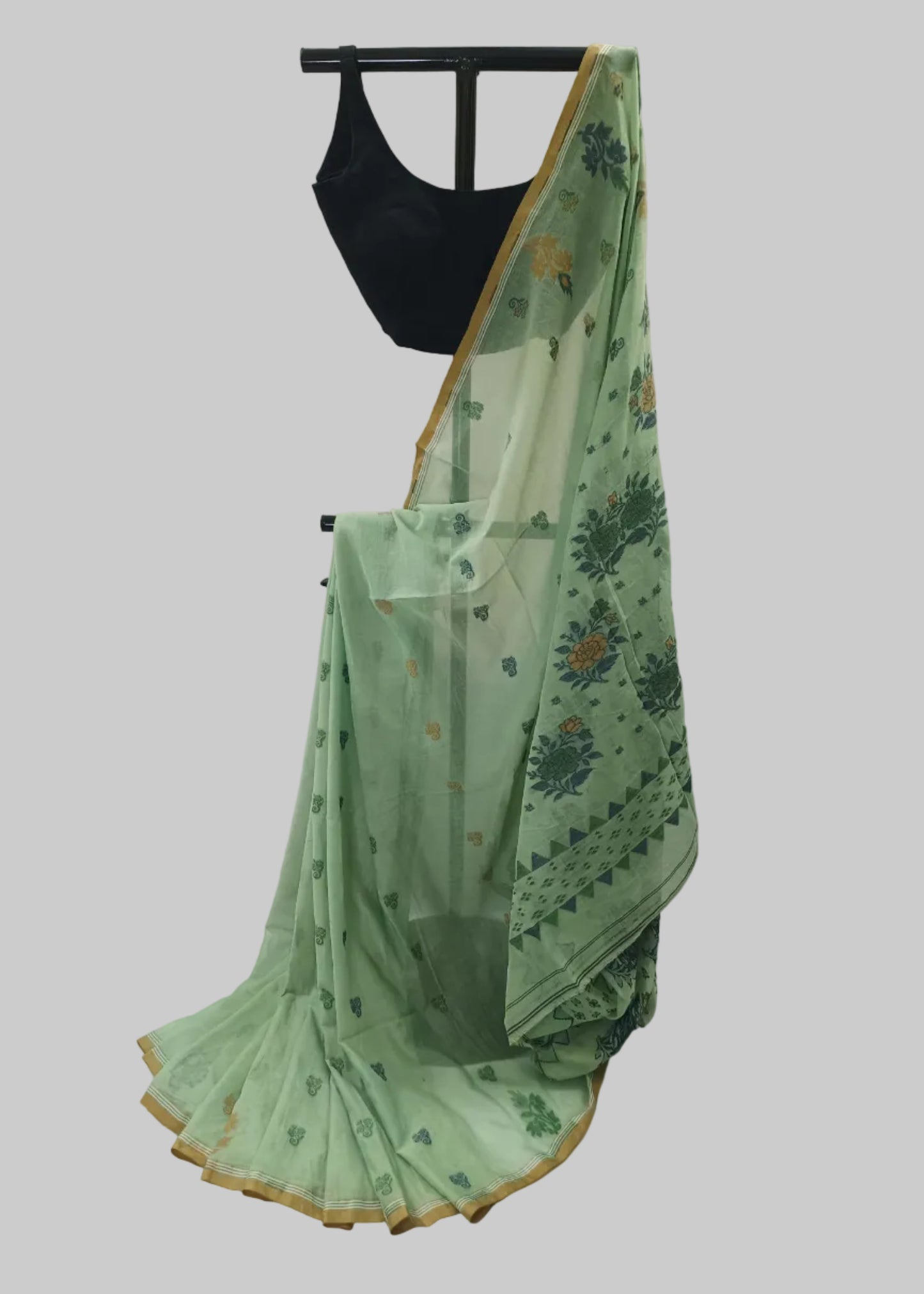 Vaidhehi Mint Cotton Saree