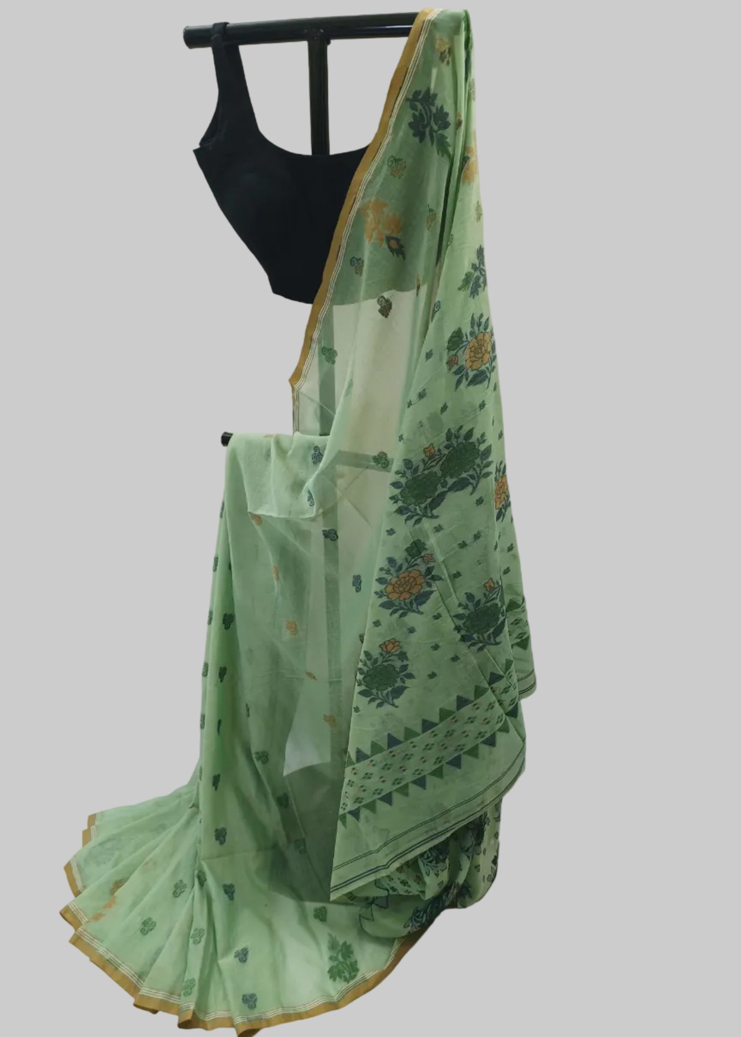 Vaidhehi Mint Cotton Saree
