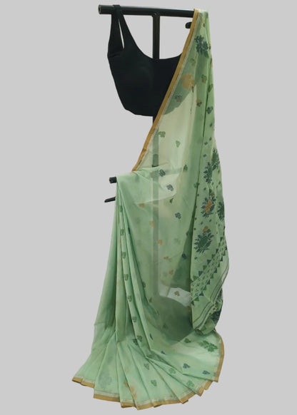 Vaidhehi Mint Cotton Saree