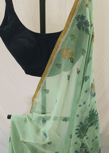 Vaidhehi Mint Cotton Saree