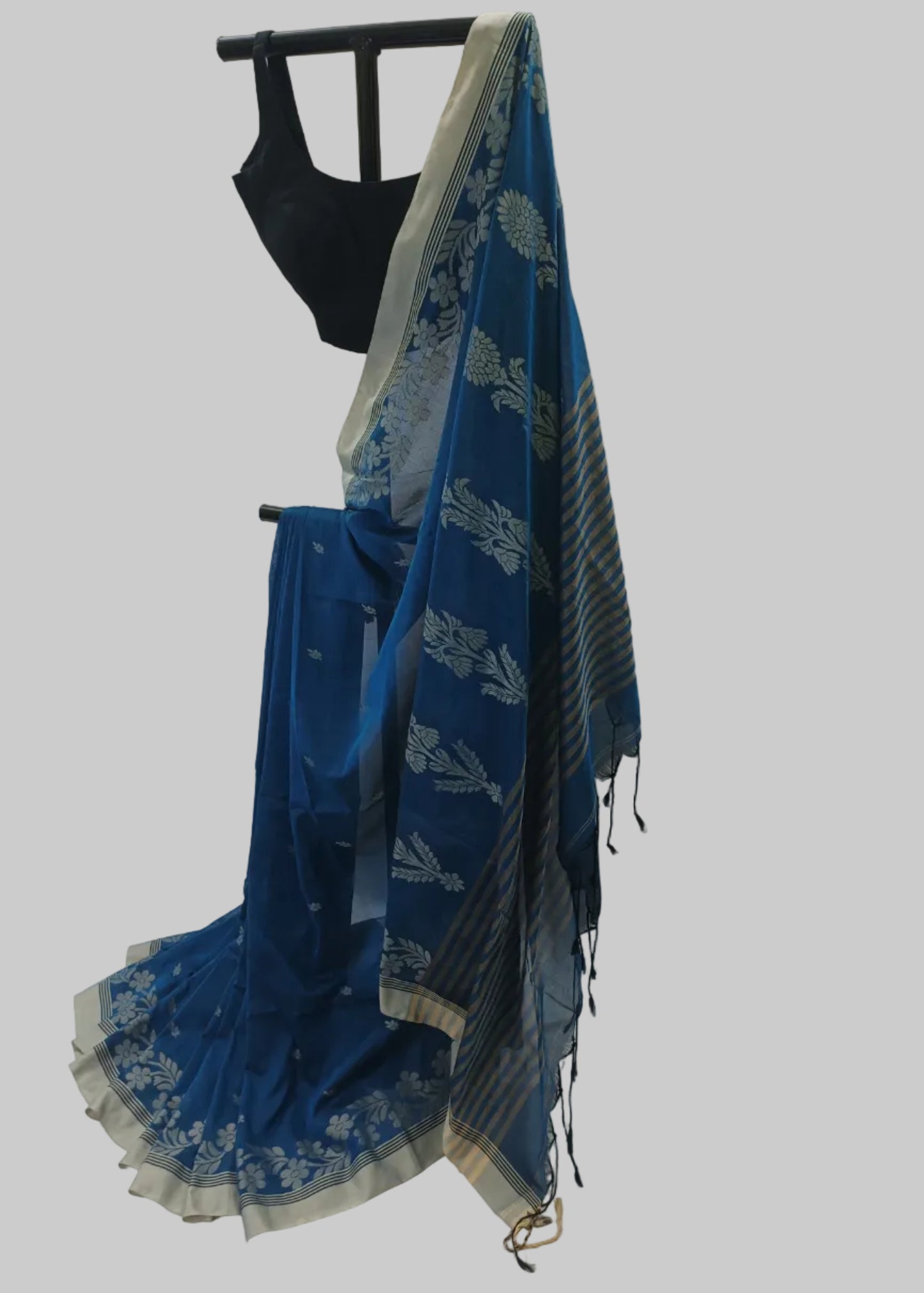 Meghna Blue Cotton Saree