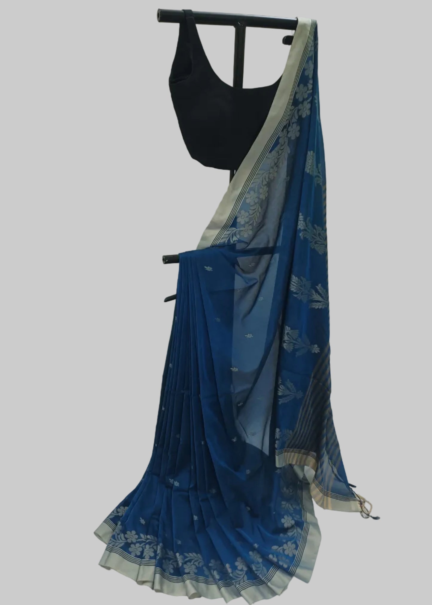 Meghna Blue Cotton Saree
