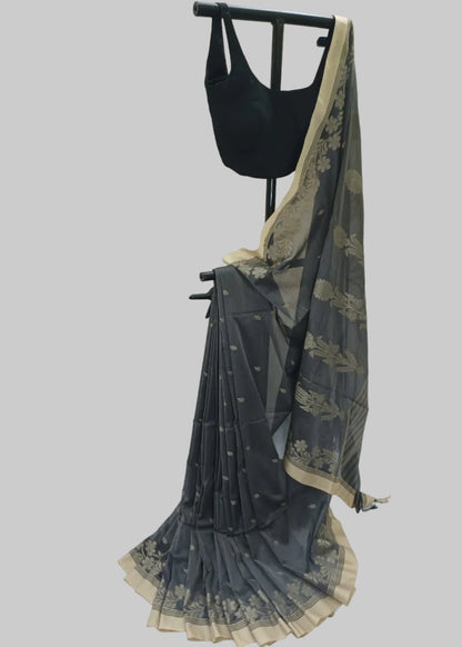Meher Charcoal Floral Saree