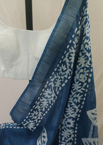 Ahalya Indigo Cotton Saree