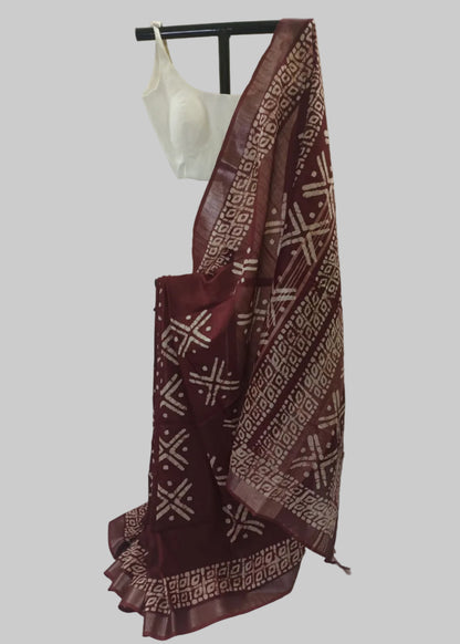 Vasudha Batik Cotton Saree