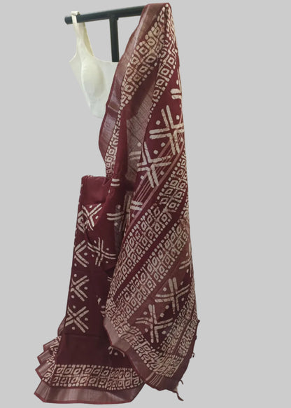 Vasudha Batik Cotton Saree