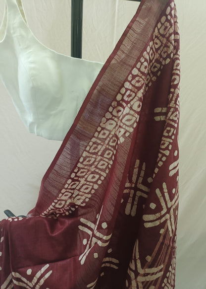 Vasudha Batik Cotton Saree