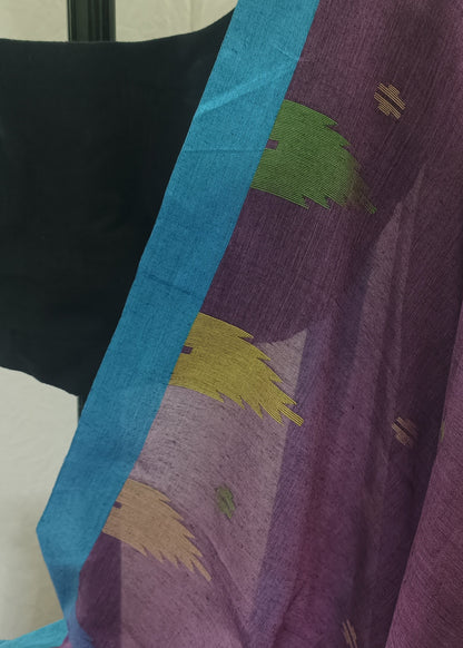 Ira Purple Cotton Saree
