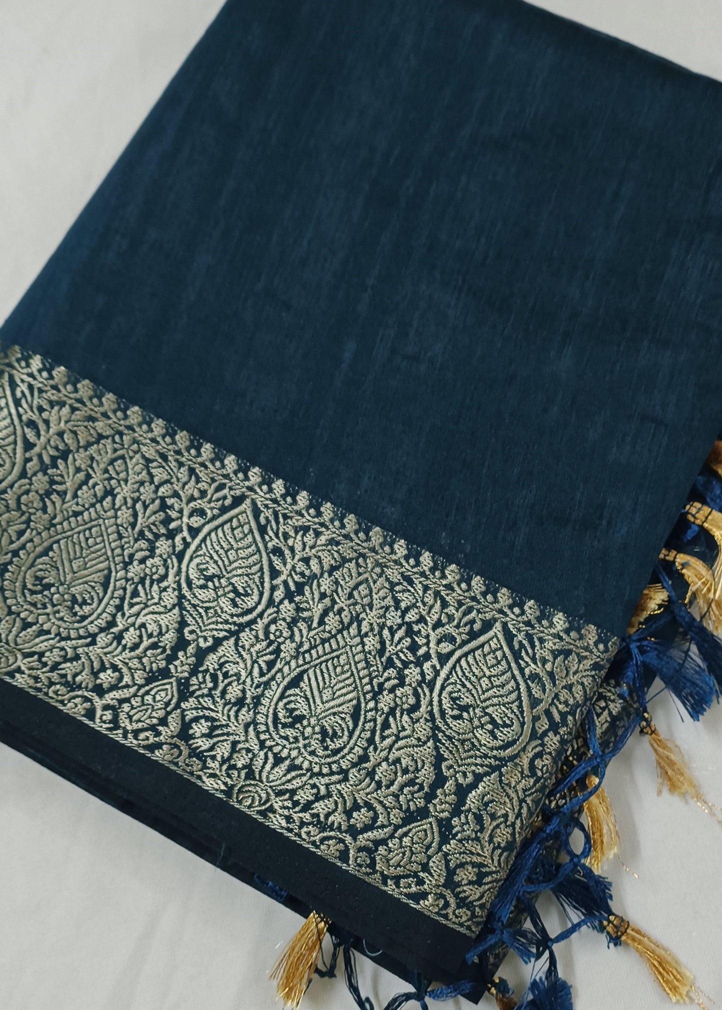 Meghna Blue Silk Saree