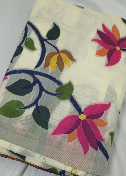 Pushpika Floral Cotton Saree