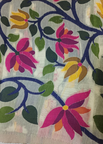 Pushpika Floral Cotton Saree