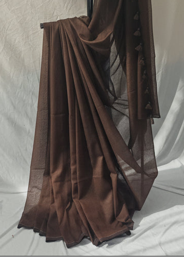 Mridra Cocoa Mul Cotton Saree