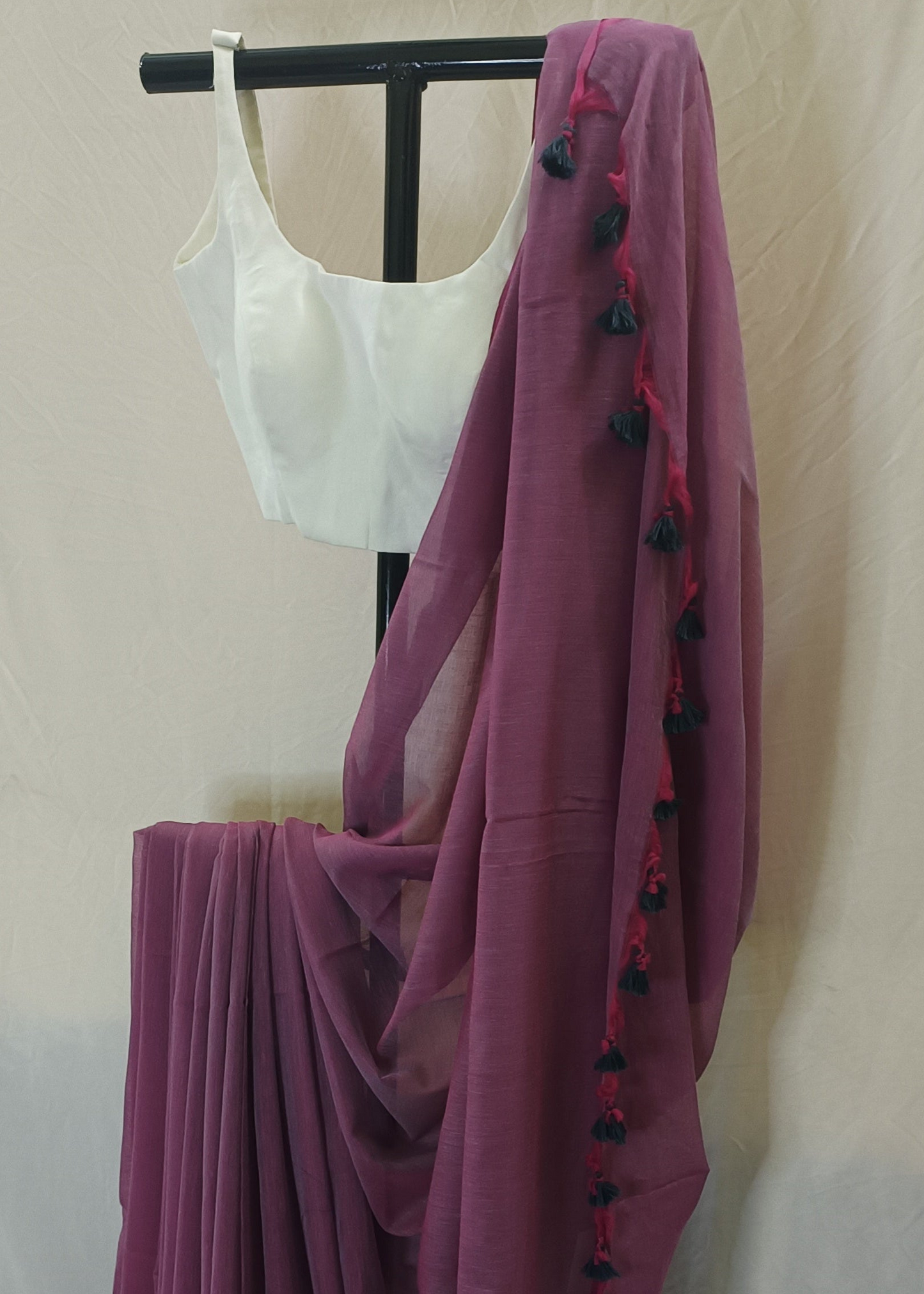 Gulraaj Rose Mul Cotton Saree