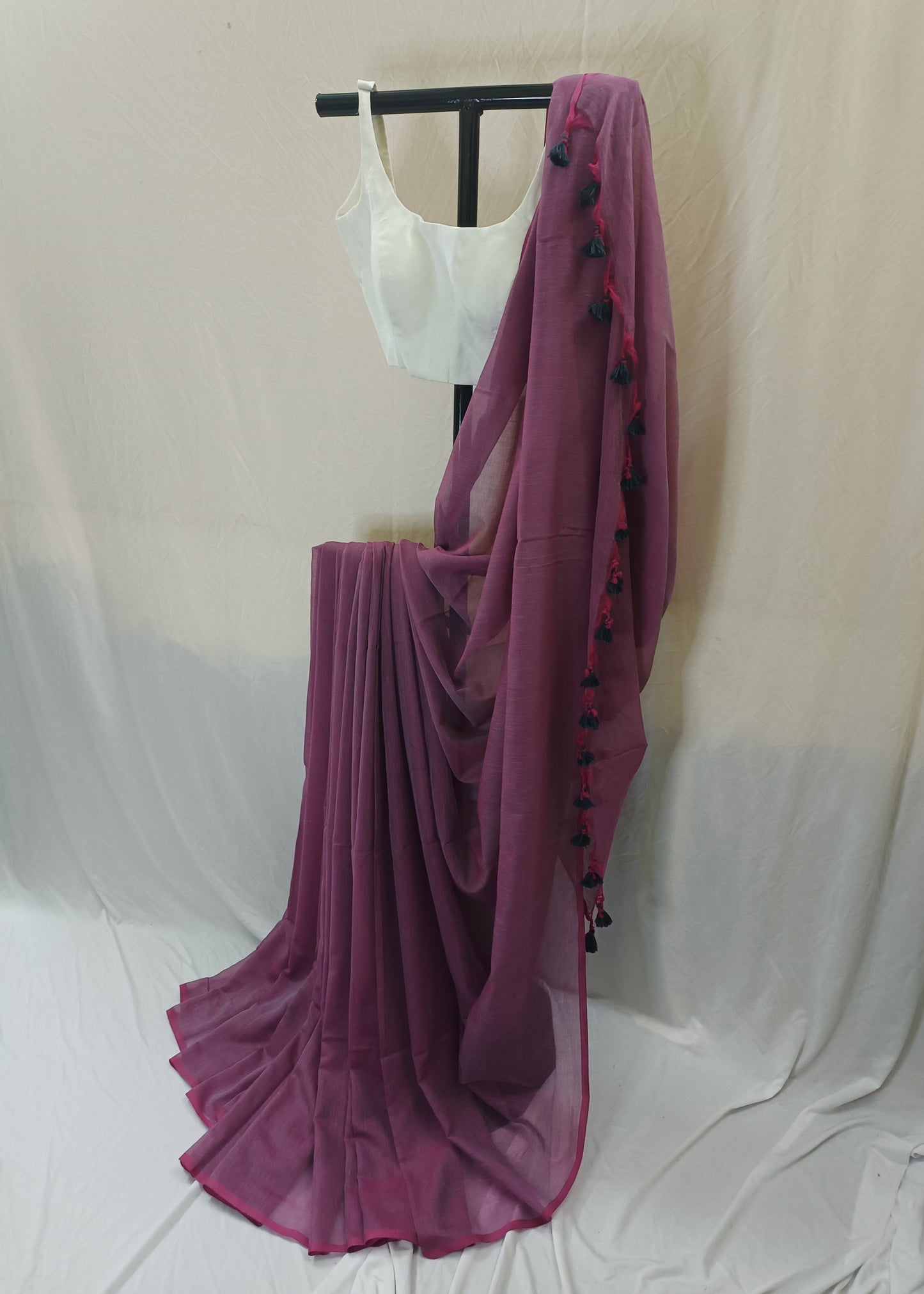 Gulraaj Rose Mul Cotton Saree