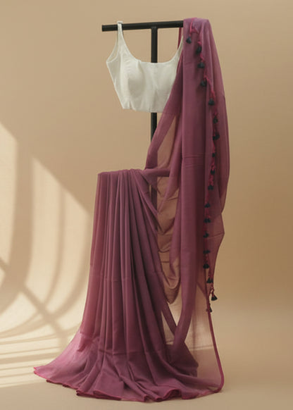 Gulraaj Rose Mul Cotton Saree