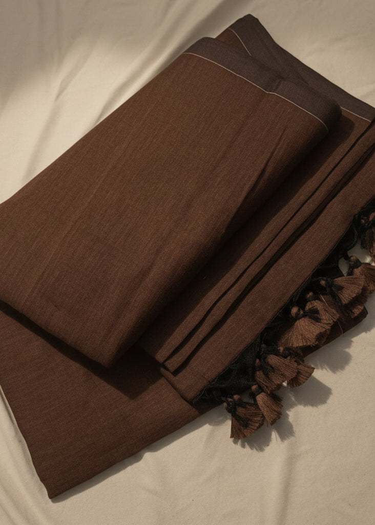 Mridra Cocoa Mul Cotton Saree