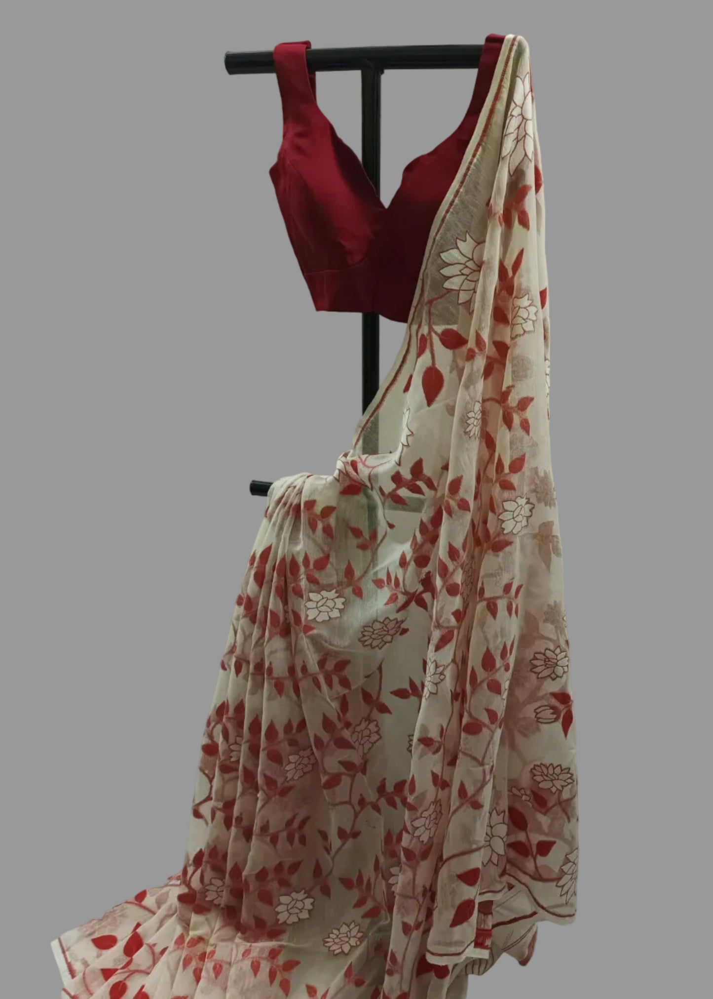 Kamal Jamdani Muslin Saree