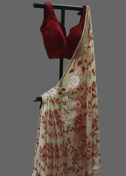 Kamal Jamdani Muslin Saree