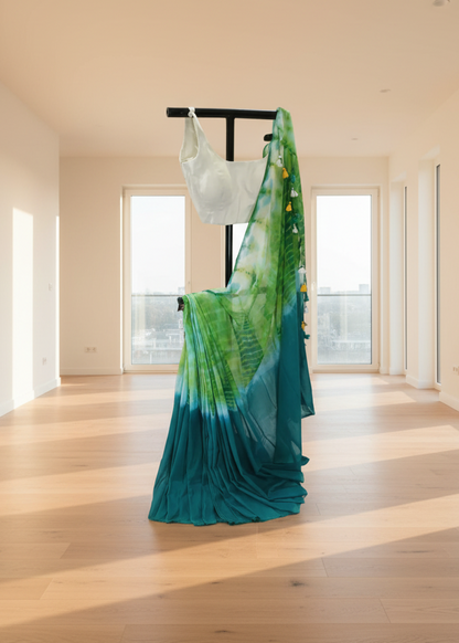 Haritjal Printed Mul Cotton Saree