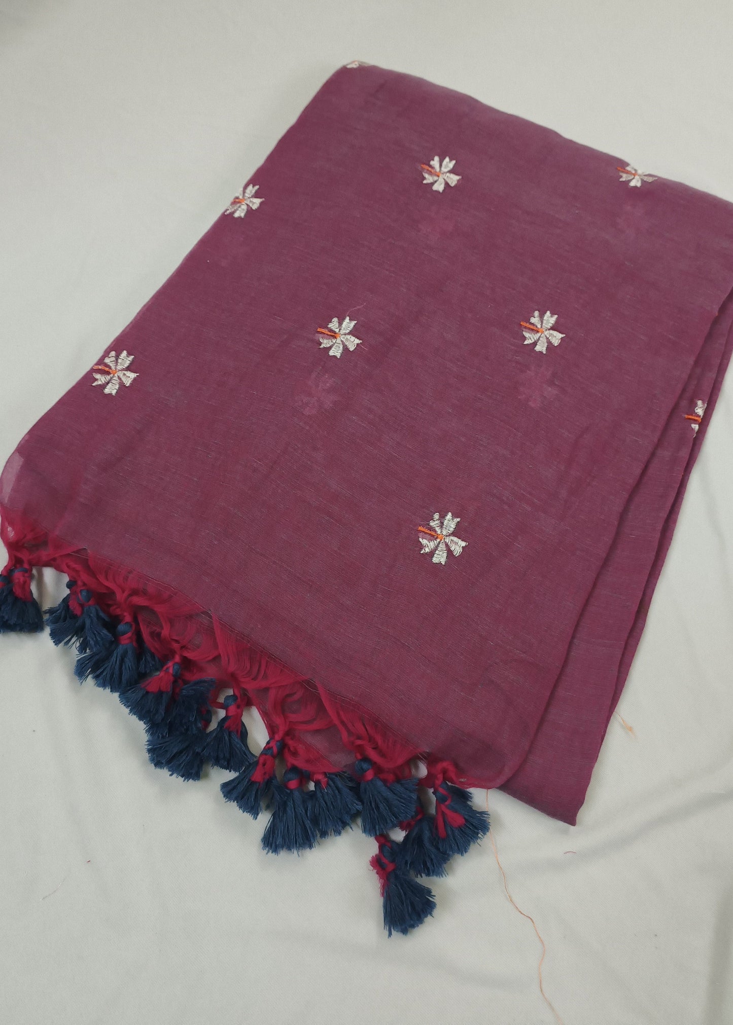 Gulnaar Embroidered Mul Cotton Saree