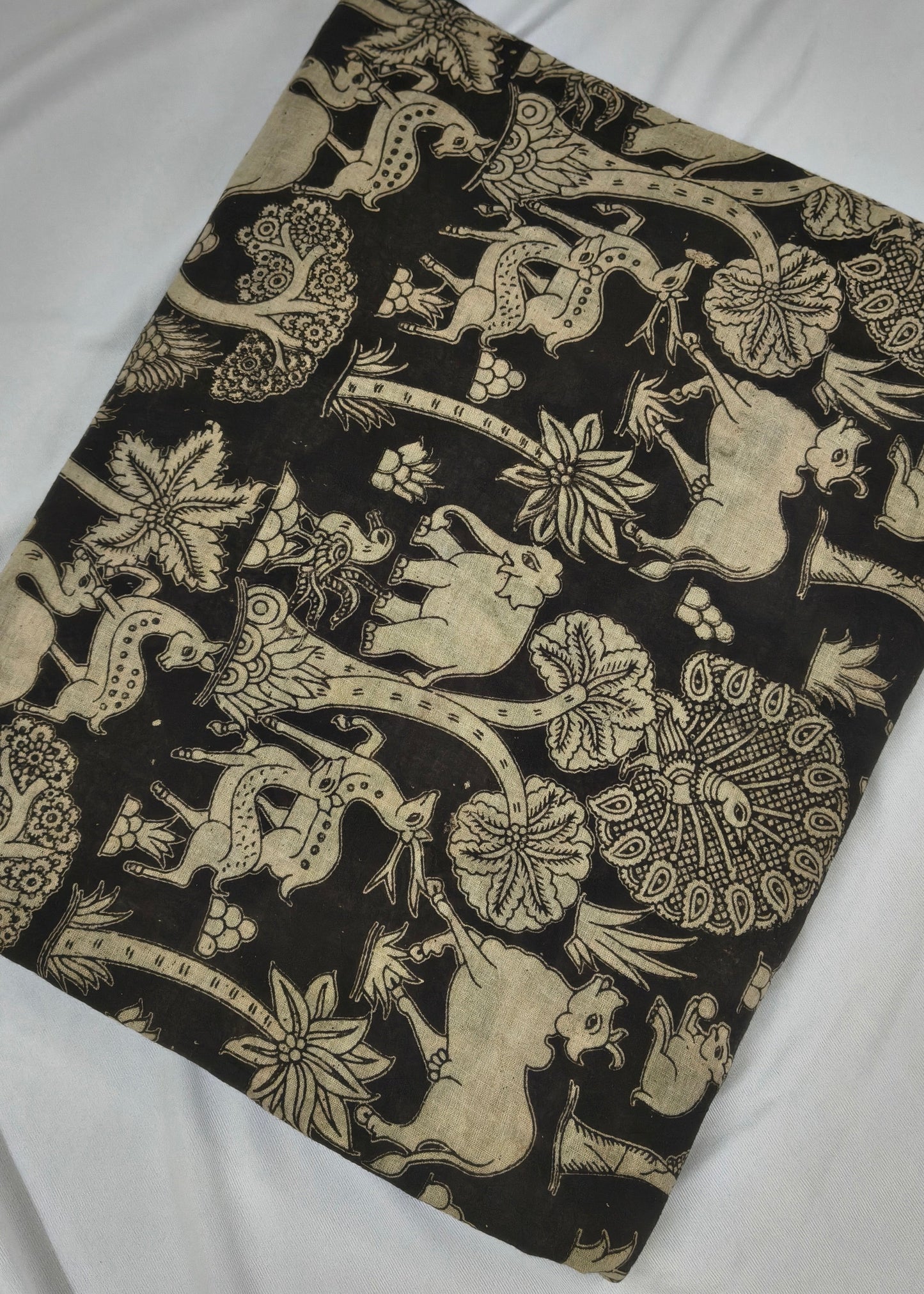 Shyamrekha Kalamkari Cotton Saree
