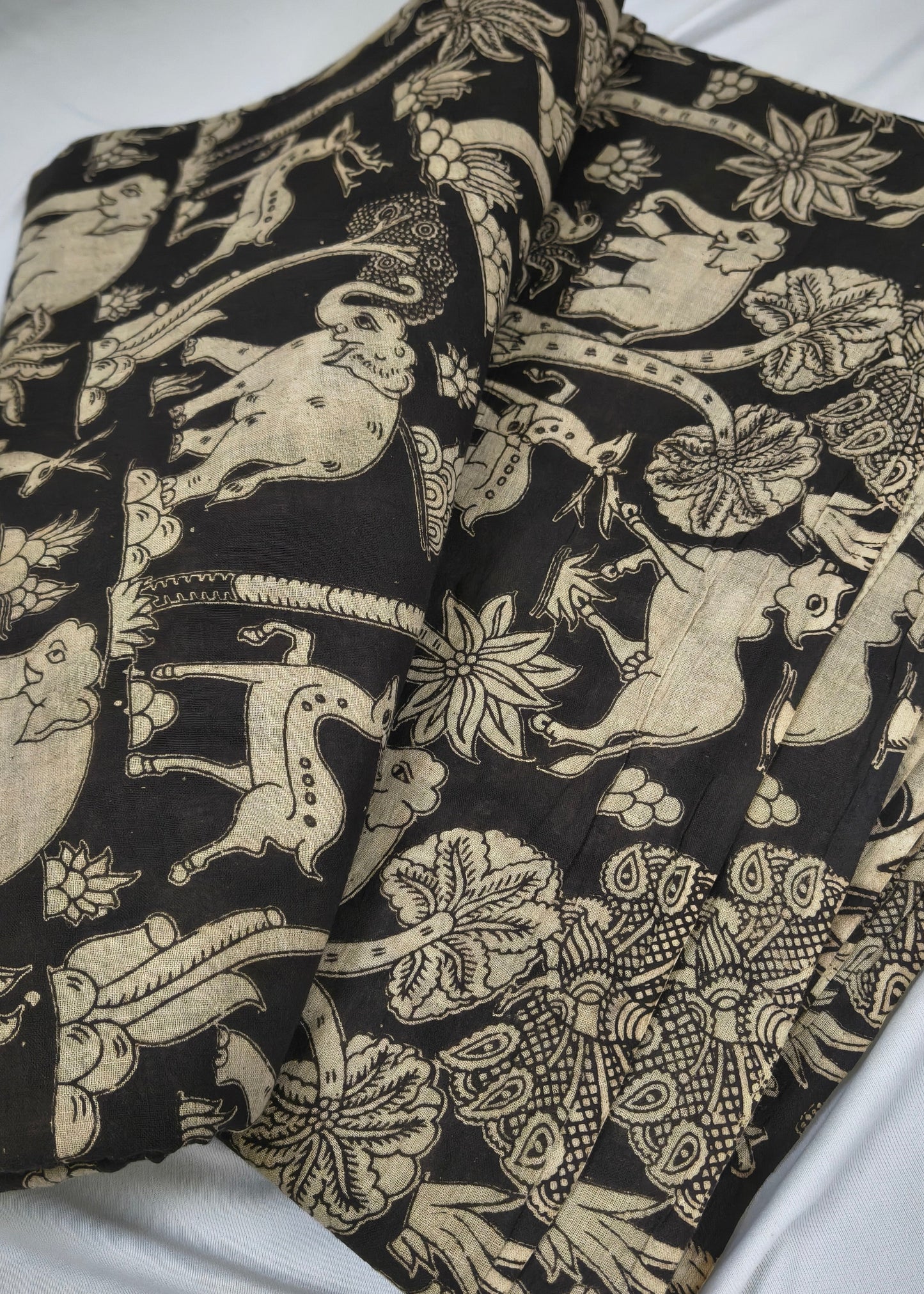 Shyamrekha Kalamkari Cotton Saree