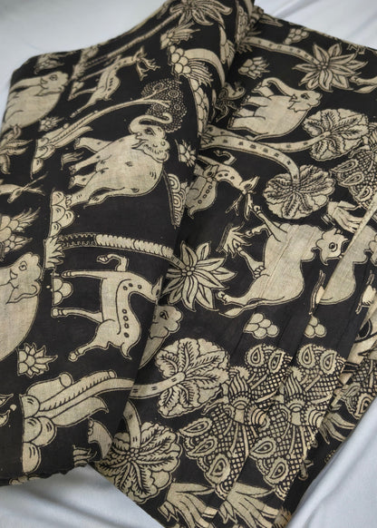 Shyamrekha Kalamkari Cotton Saree