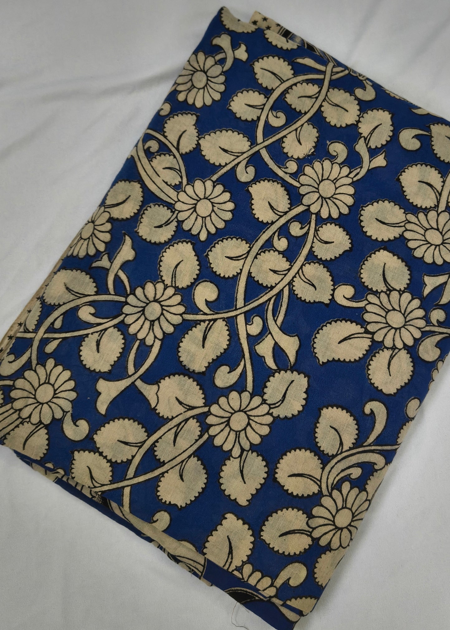 Neelkanthi Kalamkari Cotton Saree