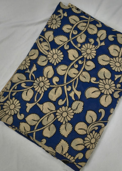 Neelkanthi Kalamkari Cotton Saree