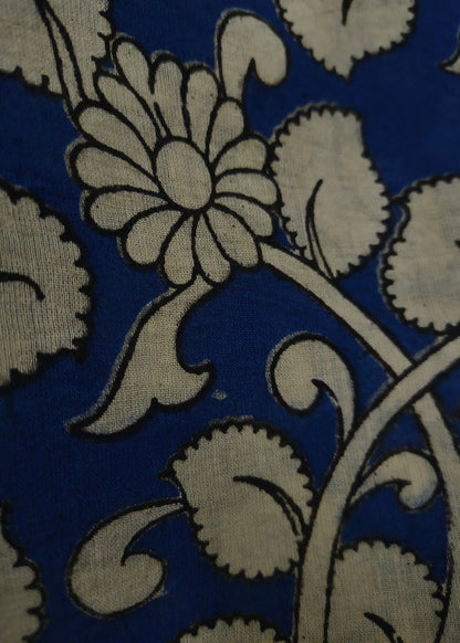 Neelkanthi Kalamkari Cotton Saree