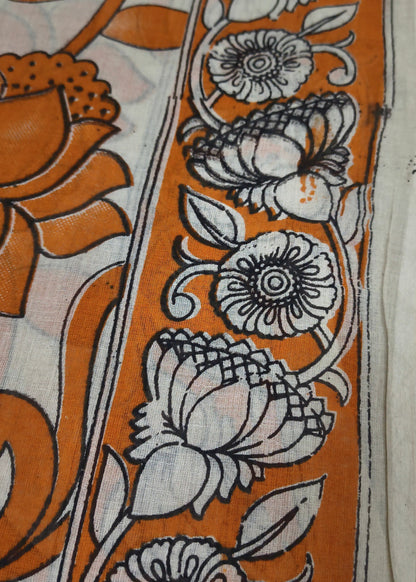 Vanalekha Kalamkari Cotton Saree